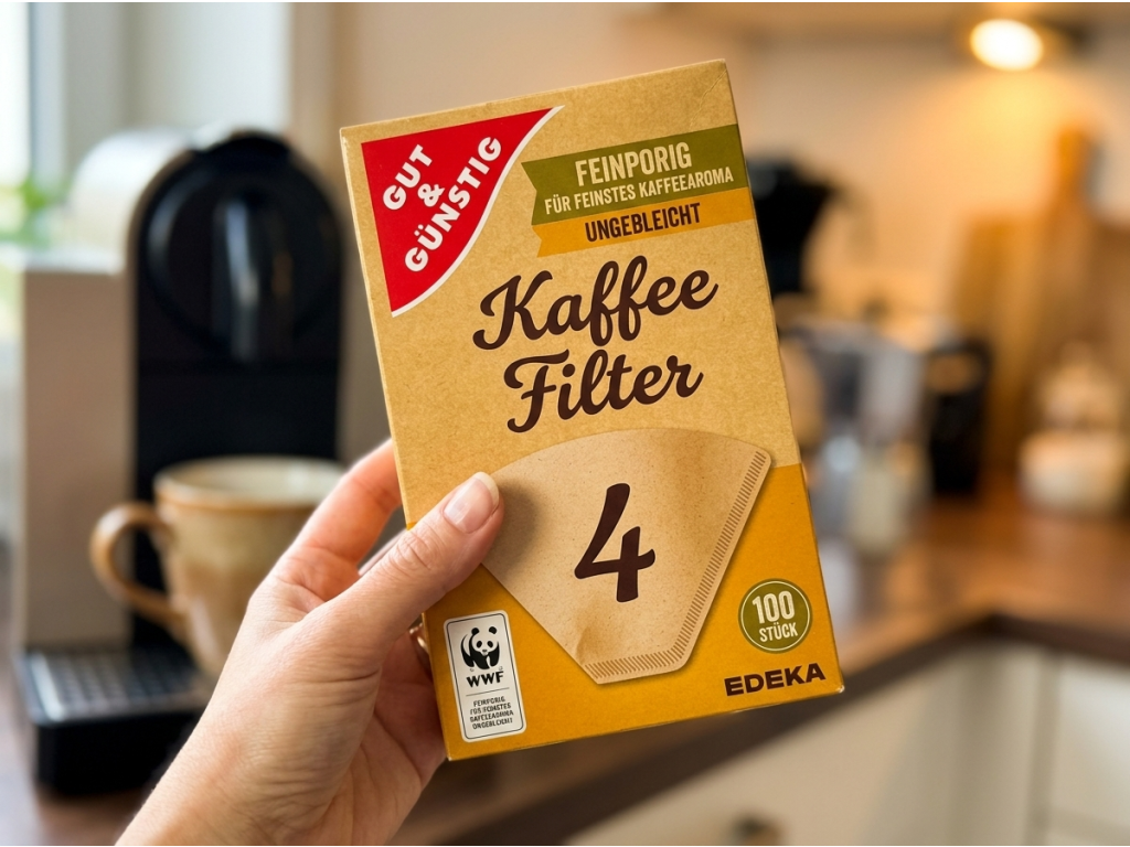 G&G Filtry do kávovarů velikost 4 v ruce