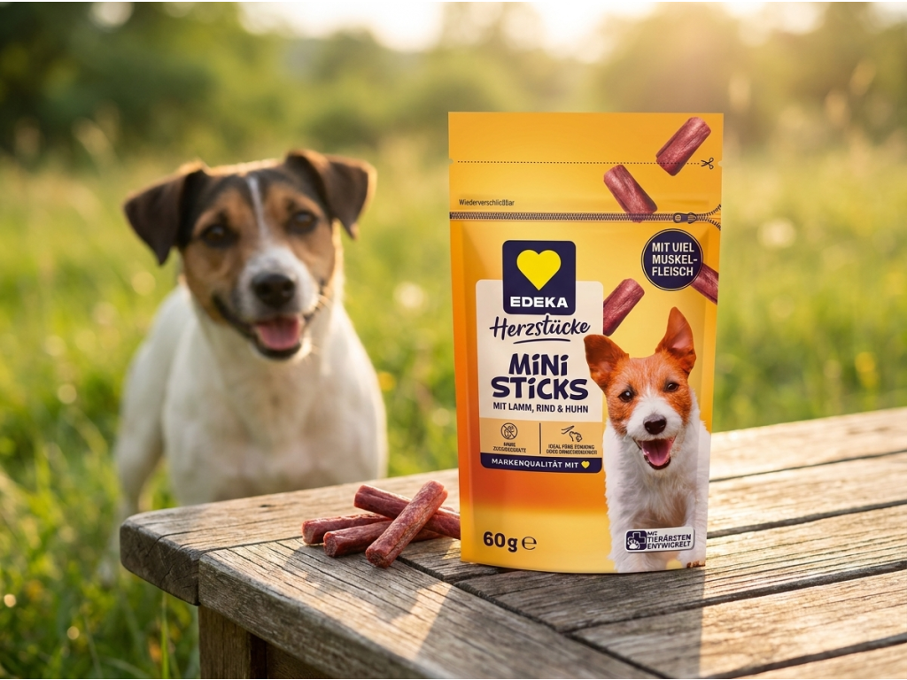 Edeka I love Ministicks pamlsky pro psy v přírodě