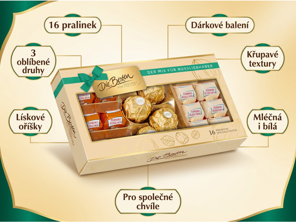 Ferrero Die Besten oříšková edice - přehled předností