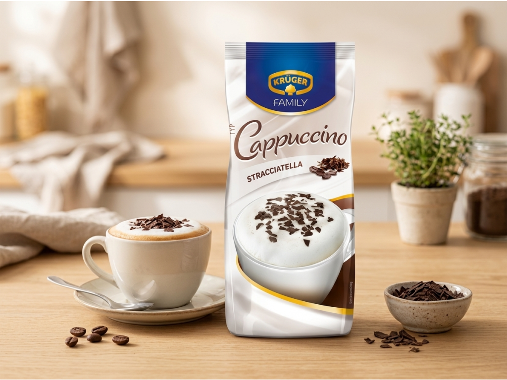 Krüger Cappuccino Stracciatella v domácím kávovém prostředí