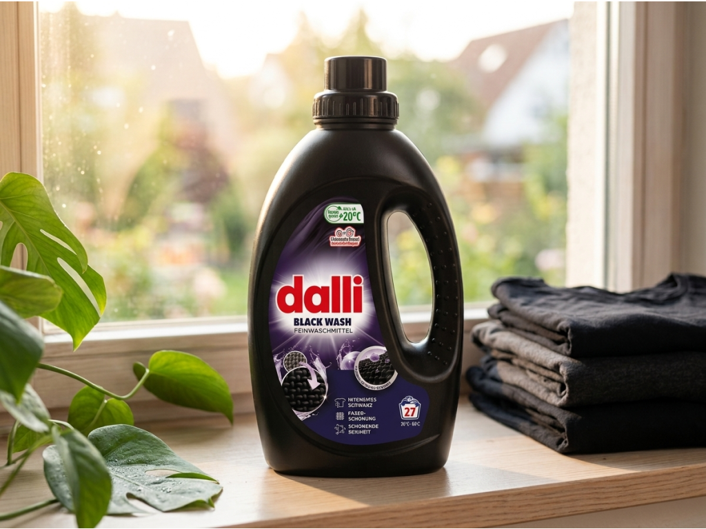 Dalli Black Wash prací gel na černé prádlo v domácnosti