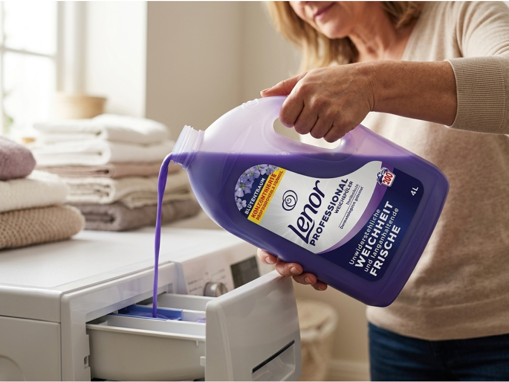 Lenor Professional aviváž jarní květiny při použití v pračce