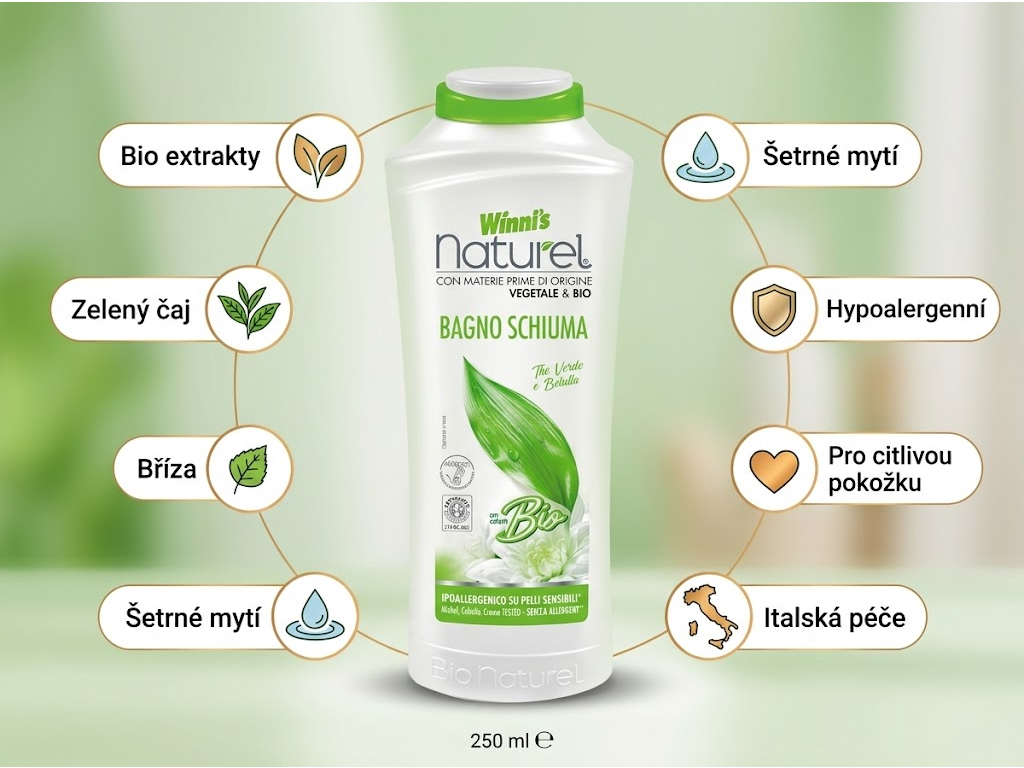 Winni's Naturel sprchový gel - bio extrakty a benefity