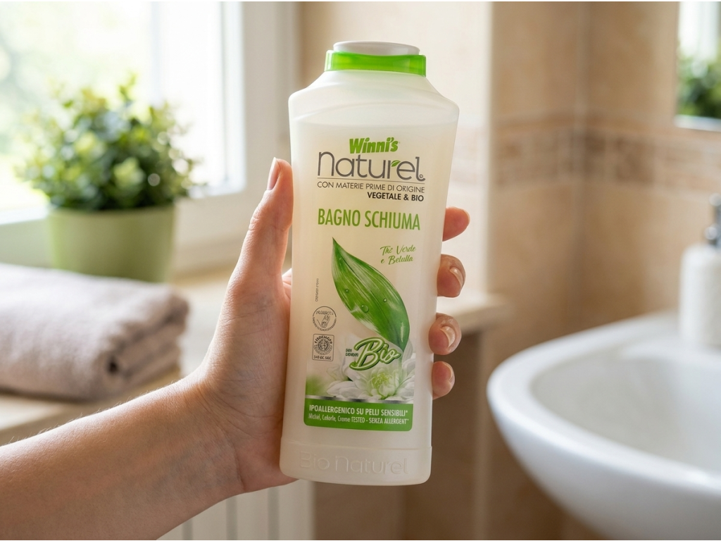 Winni's Naturel sprchový gel - praktické balení do ruky