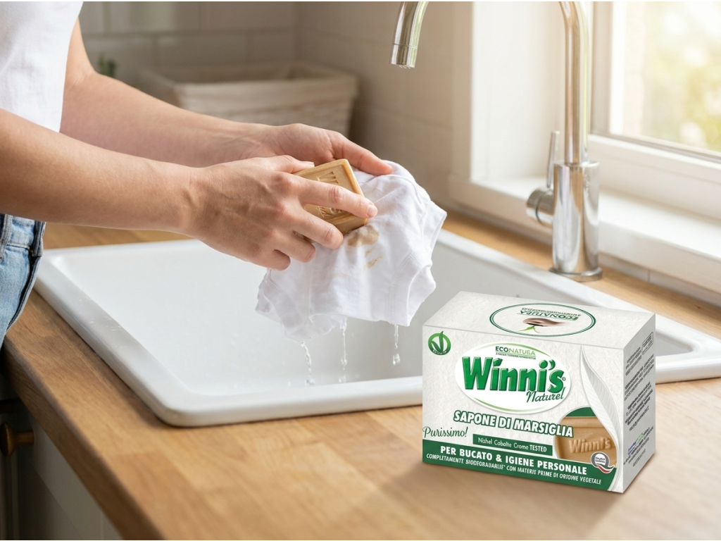 Winni´s mýdlo na ruce a ruční praní 250 g - použití na skvrny
