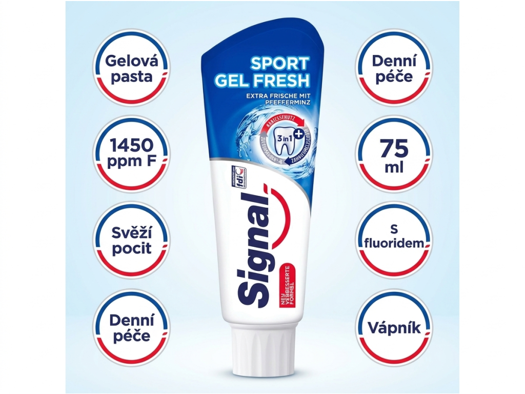 Signal Sport Gel Fresh - výhody pasty