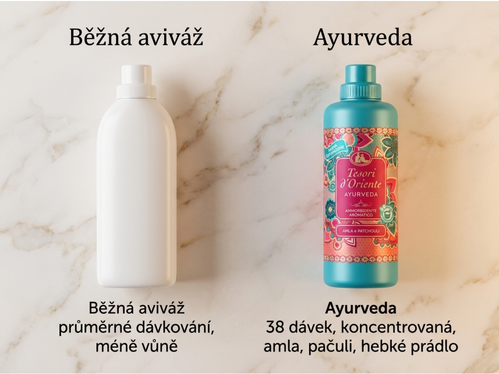 Srovnání aviváže Tesori d'Oriente Ayurveda