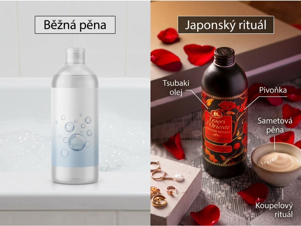Srovnání pěny do koupele Tesori d'Oriente Japanese Rituals