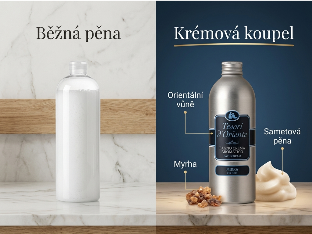 Srovnání pěny do koupele Tesori d'Oriente Myrrh