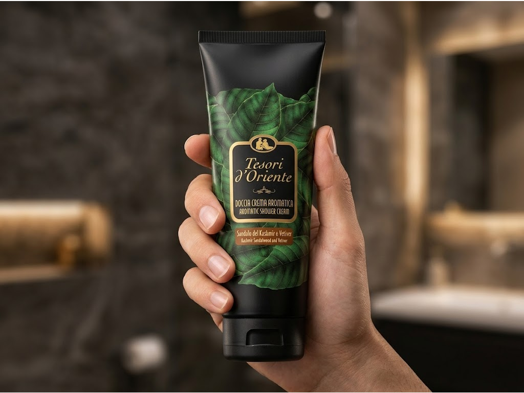 Tesori d'Oriente Sandalo del Kashmir & Vetiver 250 ml - produkt v ruce