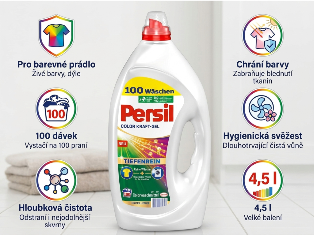Persil Color Kraft-Gel - přehled výhod