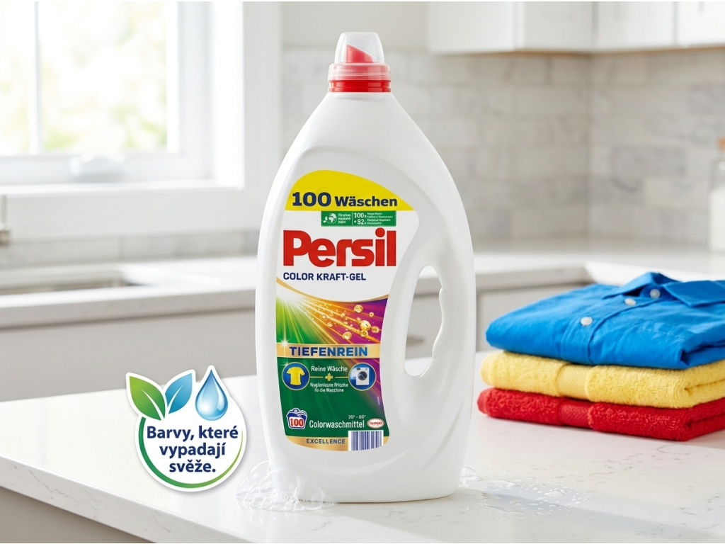Persil Color Kraft-Gel a čisté prádlo