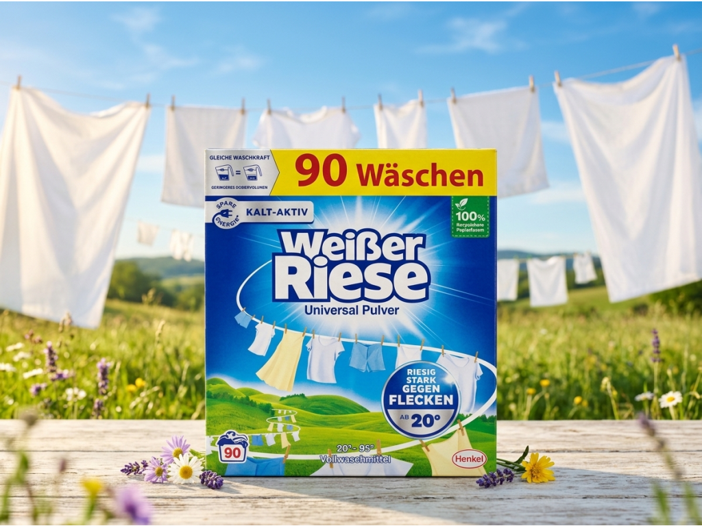 Weisser Riese prací prášek v přírodním prostředí