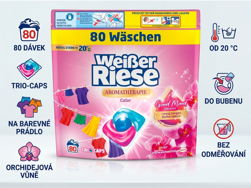 Weisser Riese Color Trio-Caps - infografika benefitů