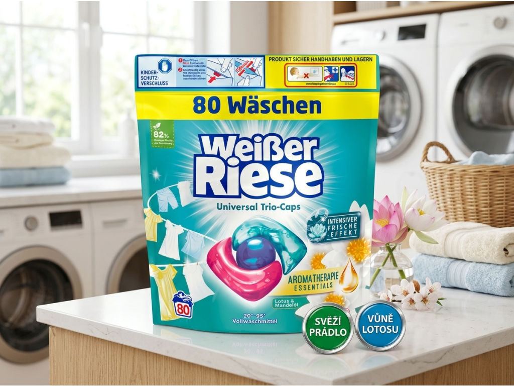 Weisser Riese Trio Caps v čisté prádelně