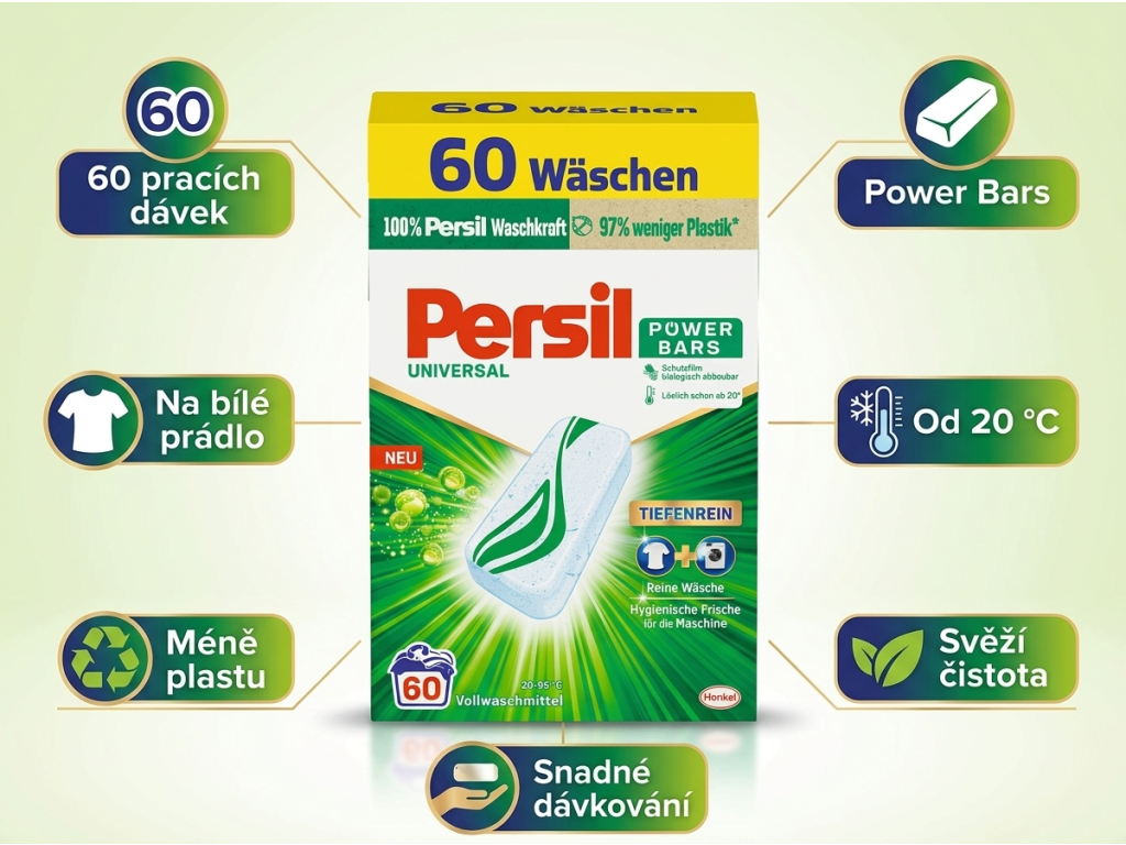 Persil Power Bars - přehled výhod