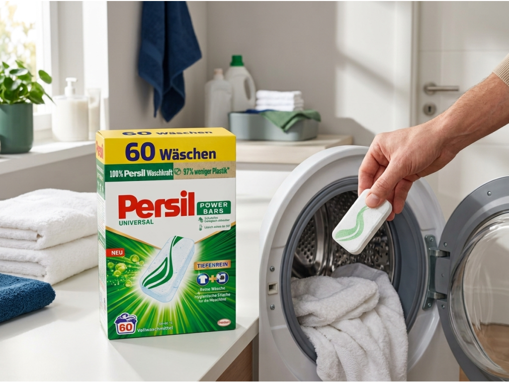 Persil Power Bars při použití v pračce