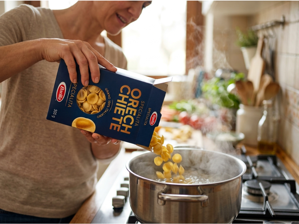 Barilla Orecchiette těstoviny ouška 500 g - příprava v kuchyni