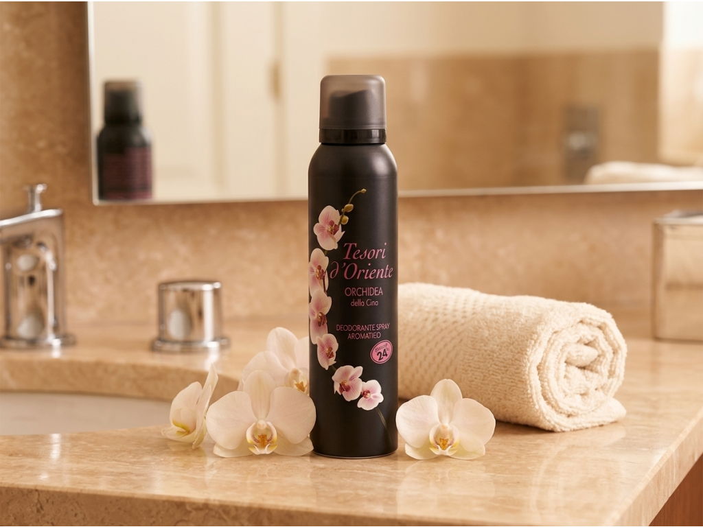 Tesori d'Oriente Orchidea deodorant v koupelně