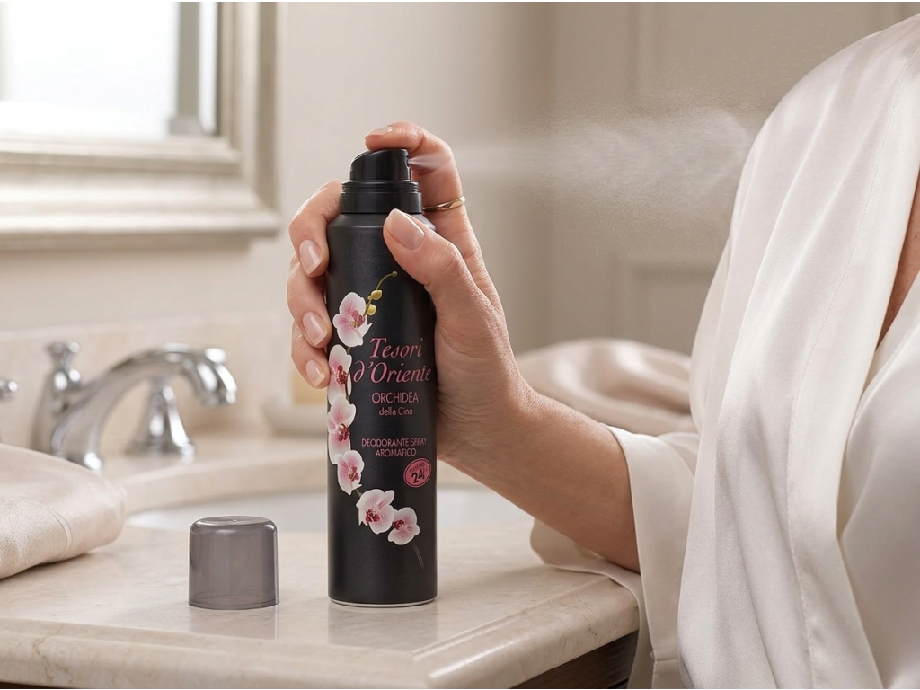 Použití deodorantu Tesori d'Oriente Orchidea