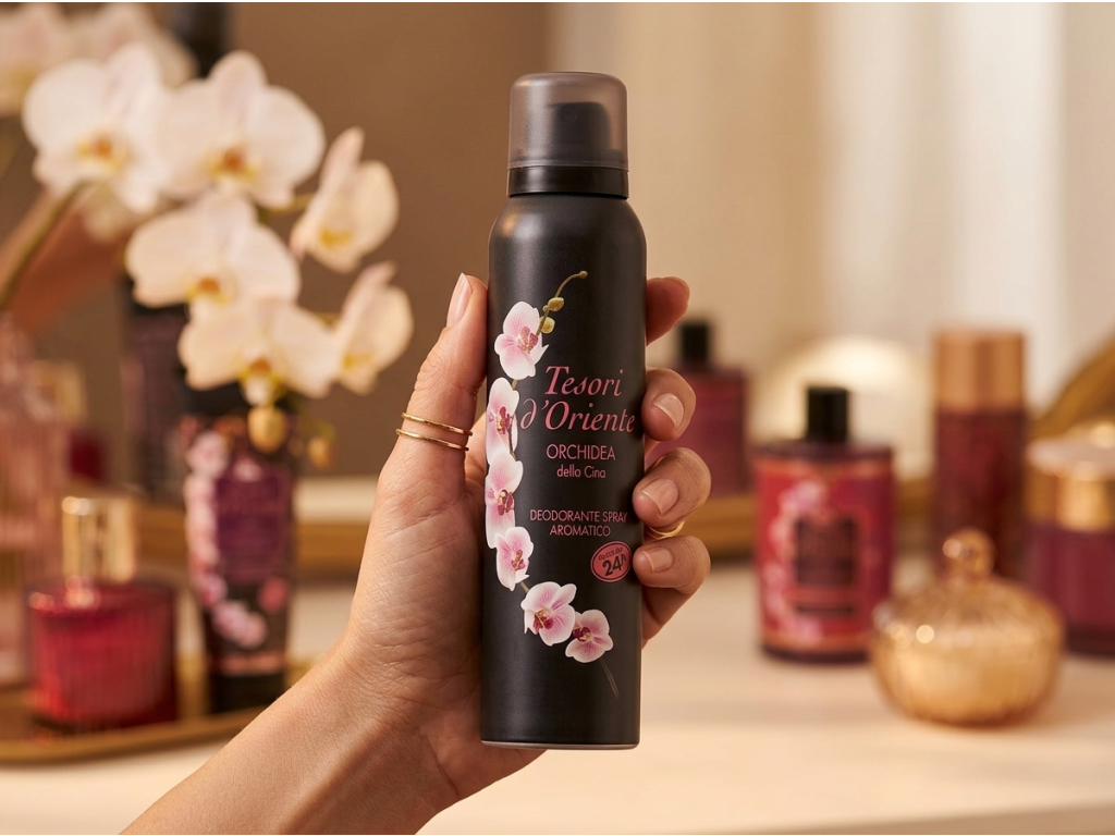 Deodorant Tesori d'Oriente Orchidea v ruce