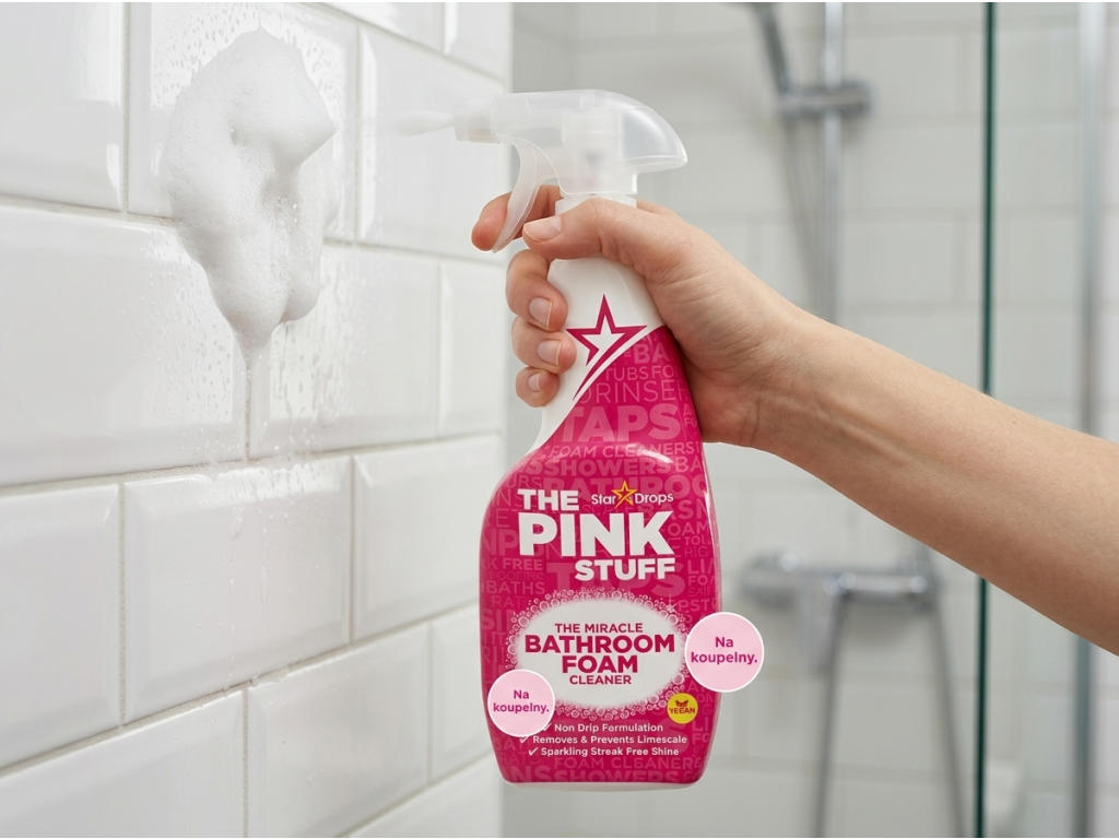 Použití The Pink Stuff pěny na koupelnové obklady