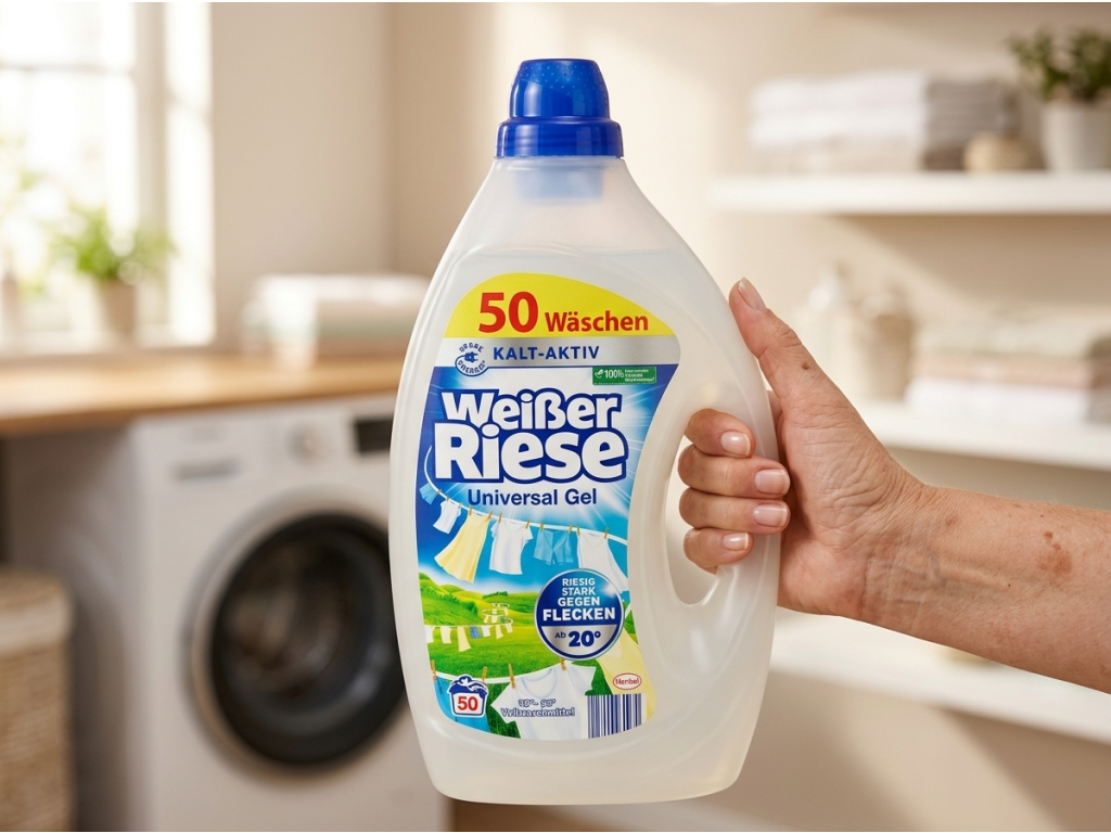 Weisser Riese Univerzální prací gel v ruce