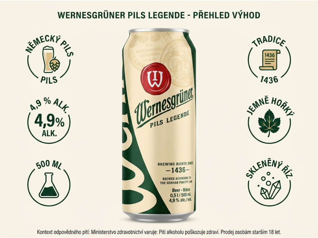 Wernesgrüner Pils Legende - infografika