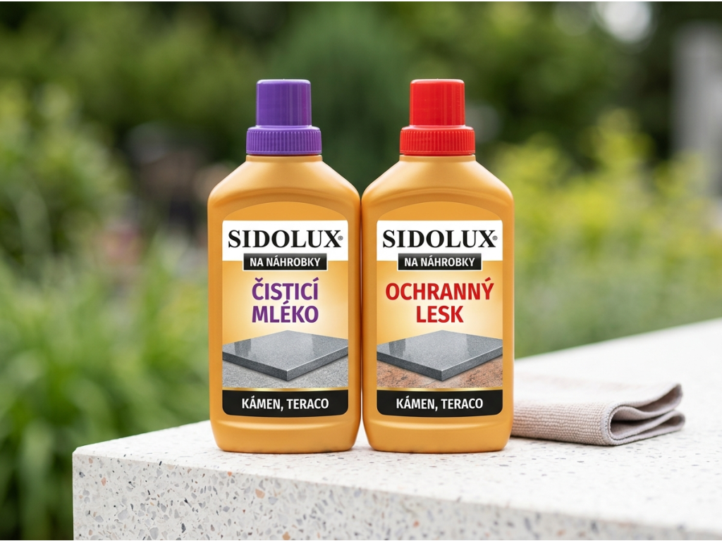 Sidolux DUOPACK při péči o kámen