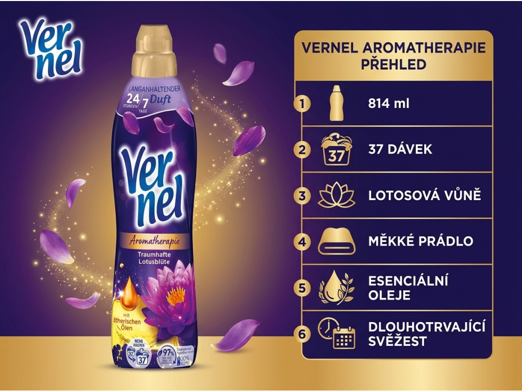 Vernel aviváž s vůní lotosového květu - přehled výhod
