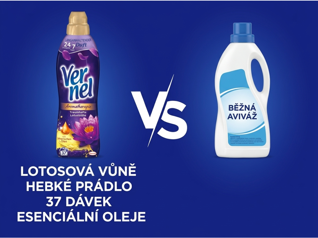 Srovnání Vernel Sen lotosového květu s běžnou aviváží