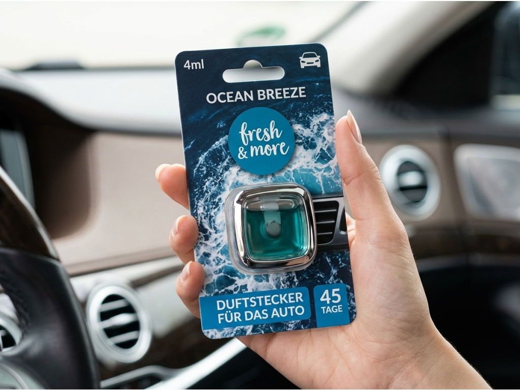 Fresh & More Ocean Breeze osvěžovač do auta v ruce