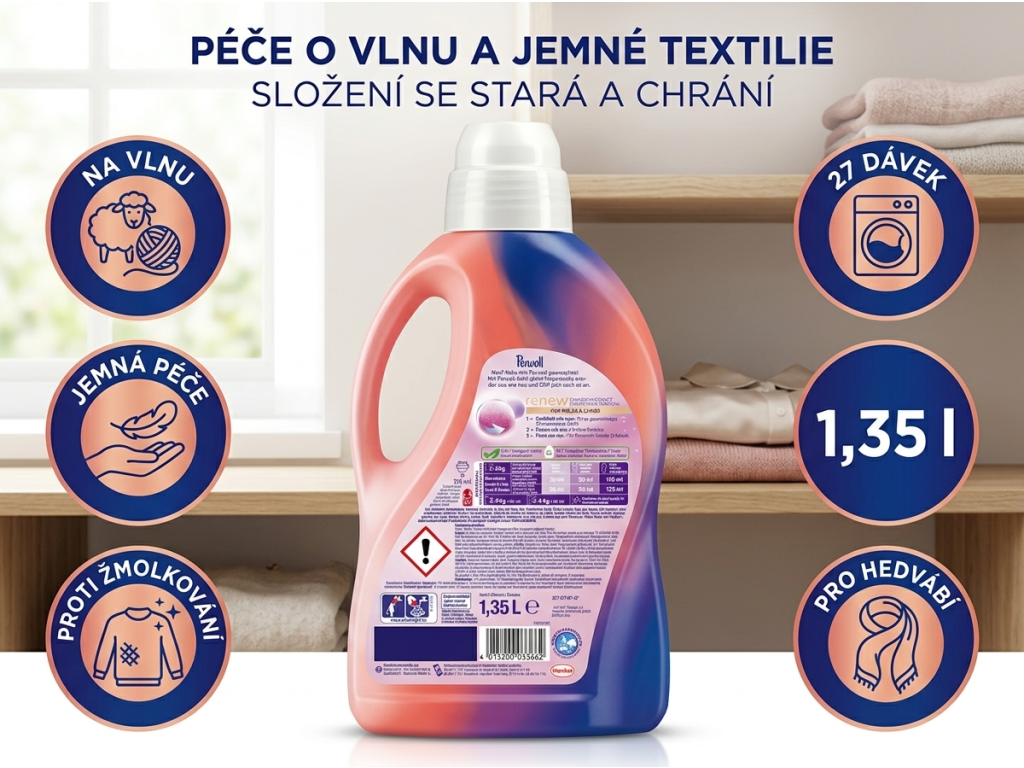Perwoll Wolle & Renew - přehled výhod