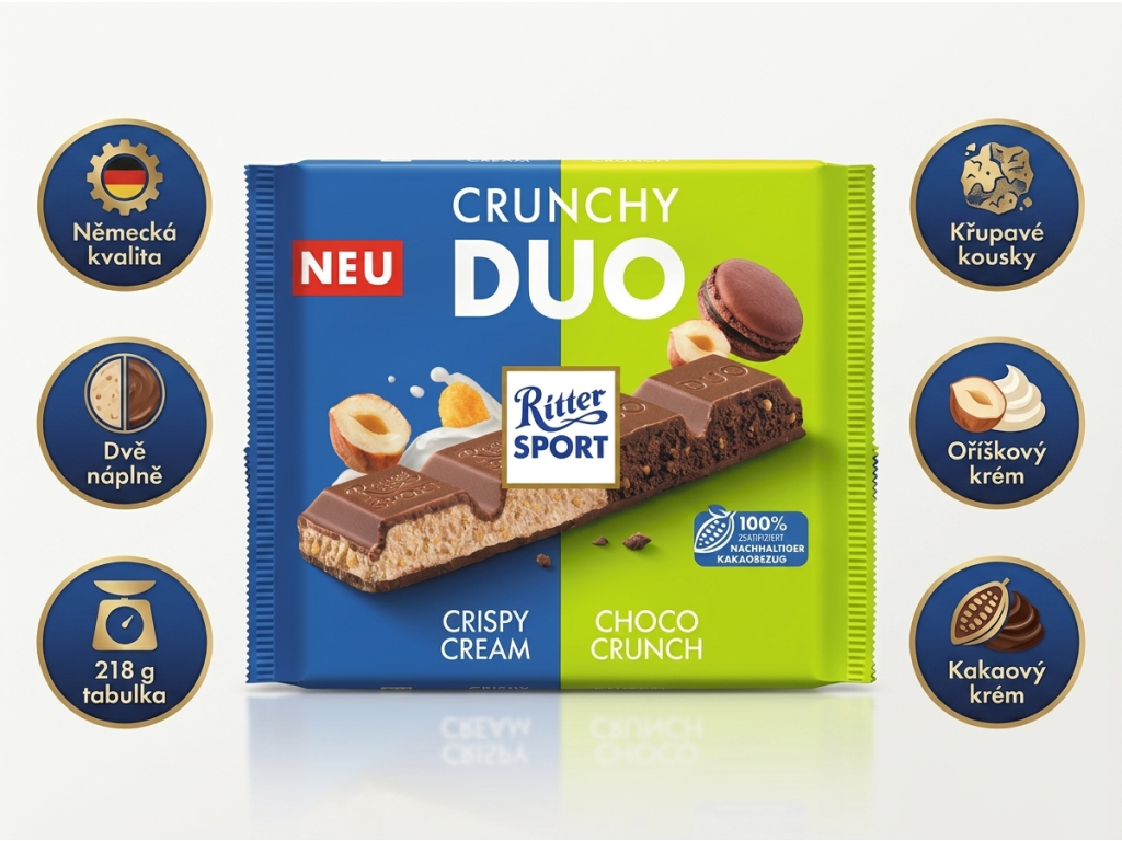 Ritter Sport Crunchy Duo - přehled výhod