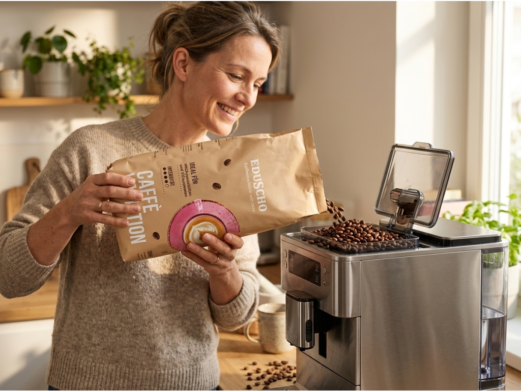 Eduscho Caffé Crema Variation zrnková káva 1 kg - použití v kuchyni