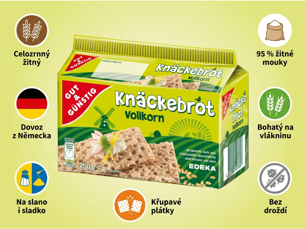 G&G knäckebrot - výhody