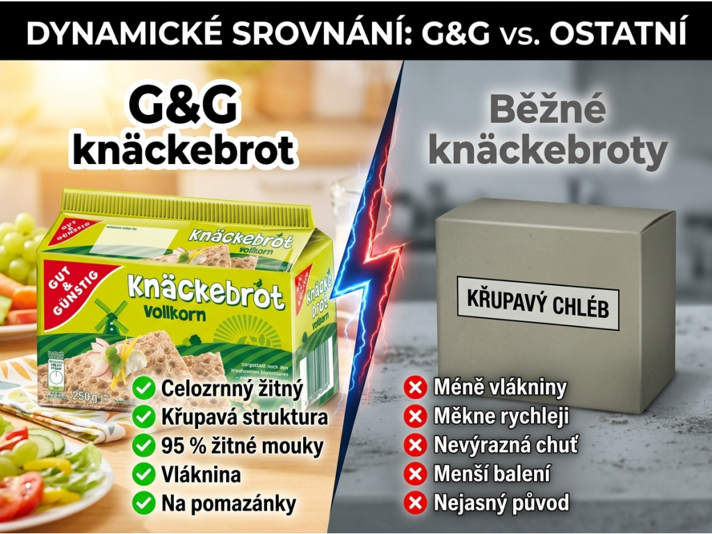 Srovnání G&G knäckebrotu