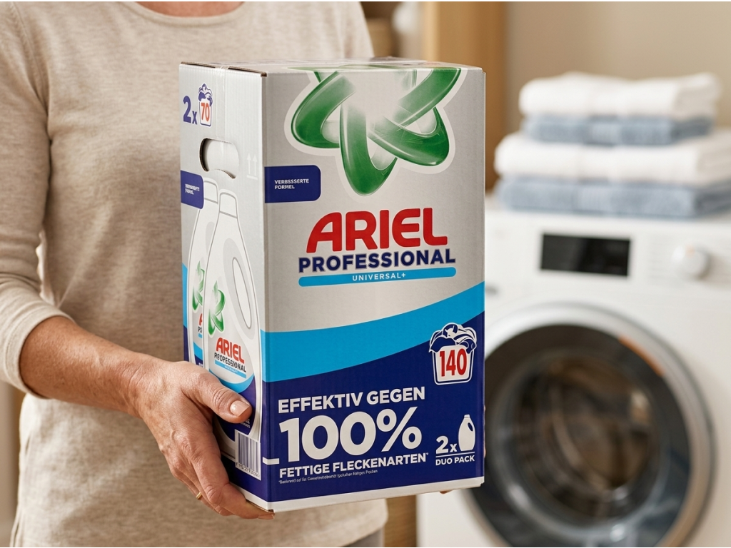 Ariel Professional XXL prací gel v ruce