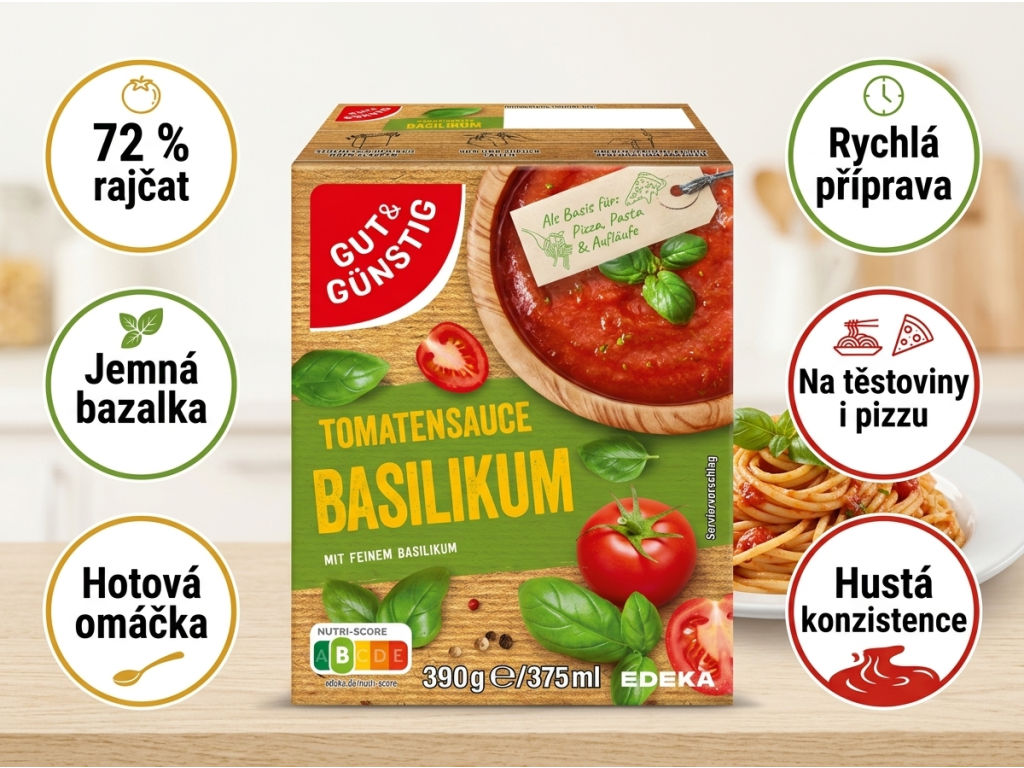 G&G Rajčatová omáčka s bazalkou - hlavní výhody