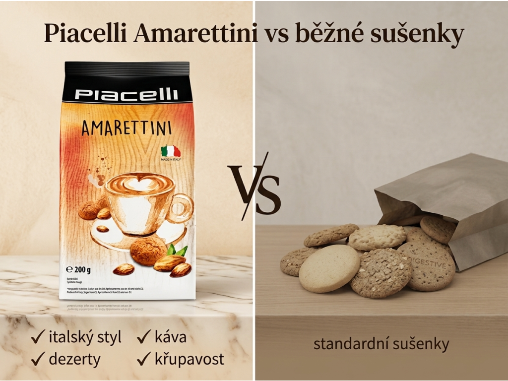 Srovnání Piacelli Amarettini s běžnými sušenkami