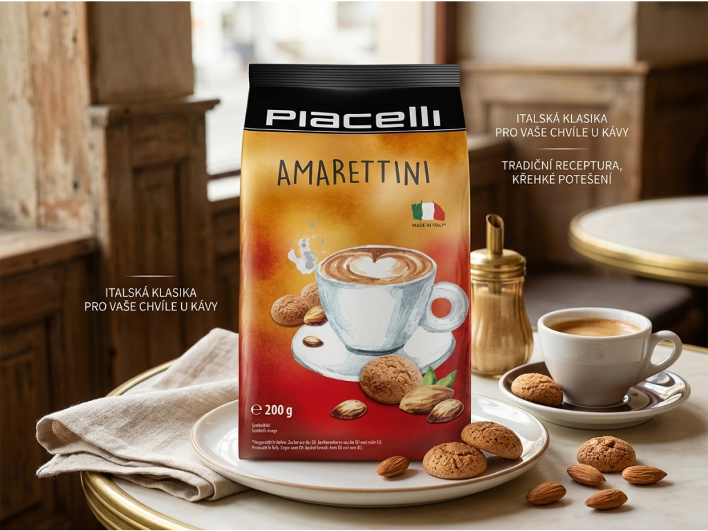 Piacelli Amarettini ke kávě a dezertu