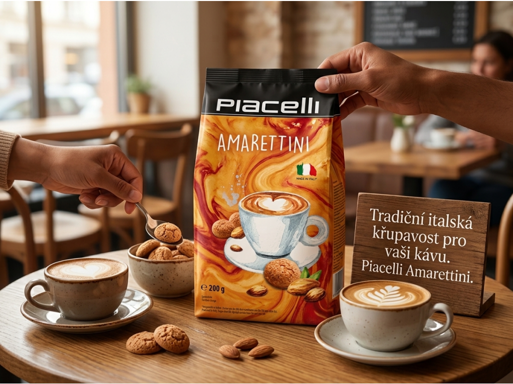 Piacelli Amarettini při servírování