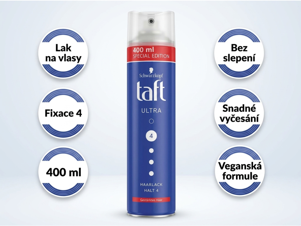 Taft Ultra lak na vlasy - přehled výhod