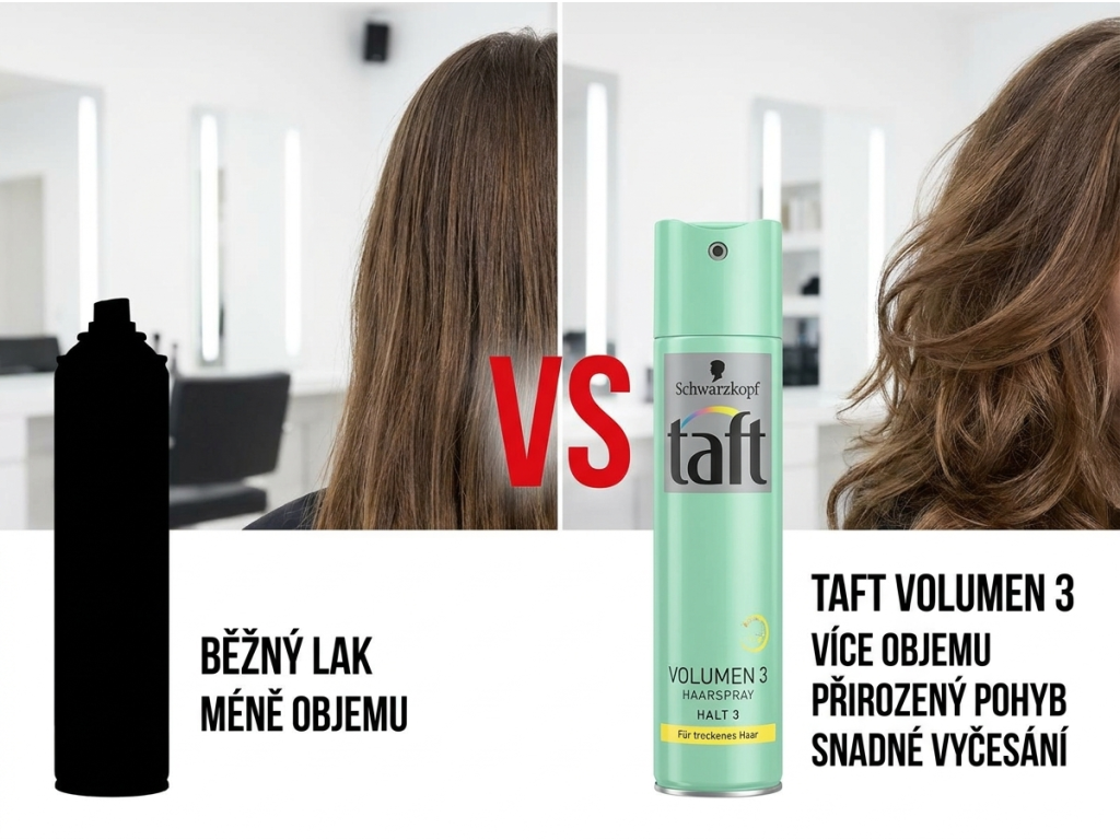 Srovnání laku na vlasy Taft Volumen