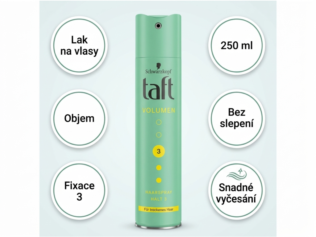 Taft Volumen lak na vlasy - přehled výhod
