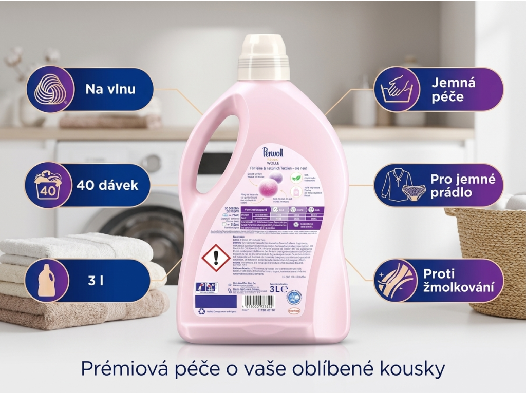 Perwoll Wolle & Renew - přehled výhod