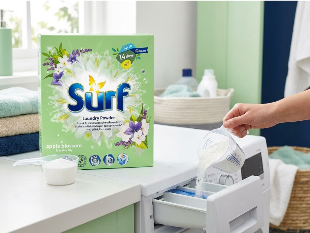 Dávkování prášku Surf Apple Blossom