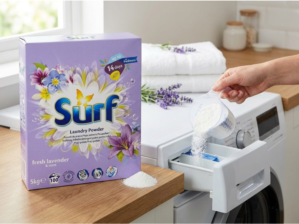 Dávkování prášku Surf Fresh Lavender