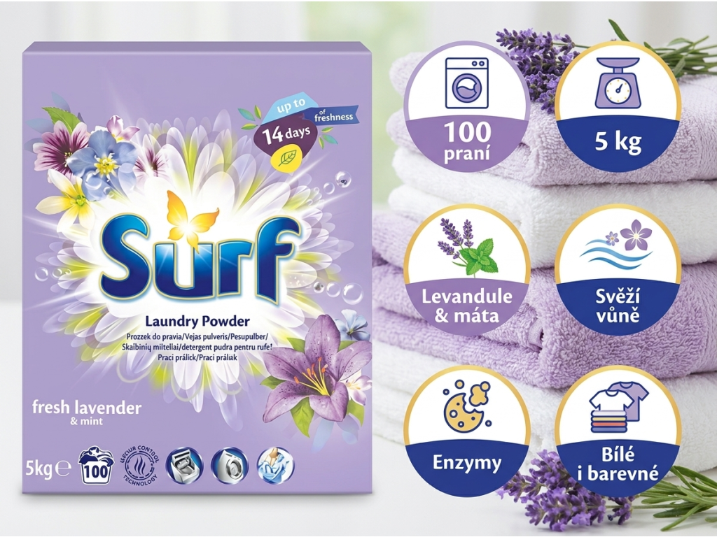 Surf Fresh Lavender - přehled výhod