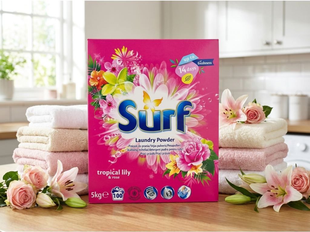 Surf Tropical Lily v prádelně